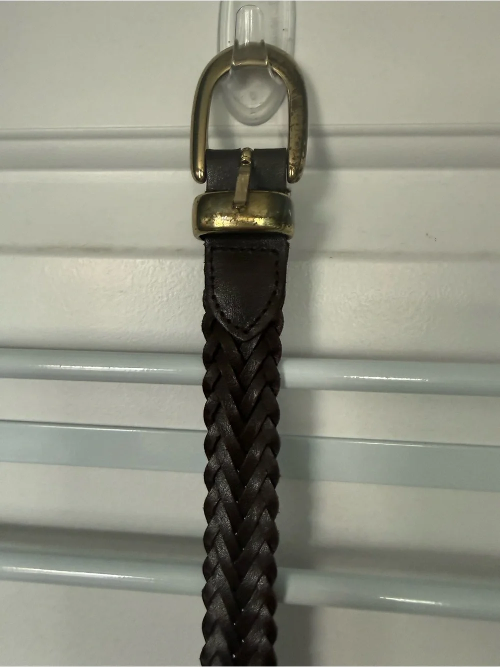 Capezio Braided Dark Brown Belt with Gold Buckle